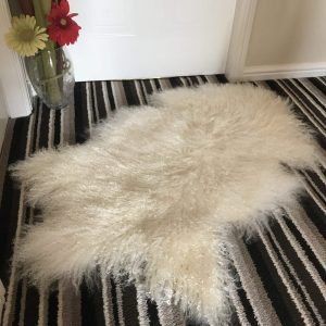 Mongolian Sheepskin Rug – Natural White