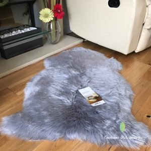 Silver Steel 60cm x 95cm Bowron Sheepskin Rug