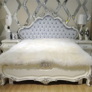 Pure White 150cm x 200cm Mongolian Sheepskin Throw