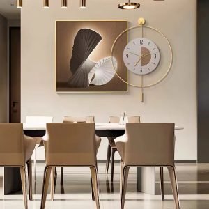 Nordic Modern Combination Photo Frame Gold Wall Clock Wall Painting Art Decor